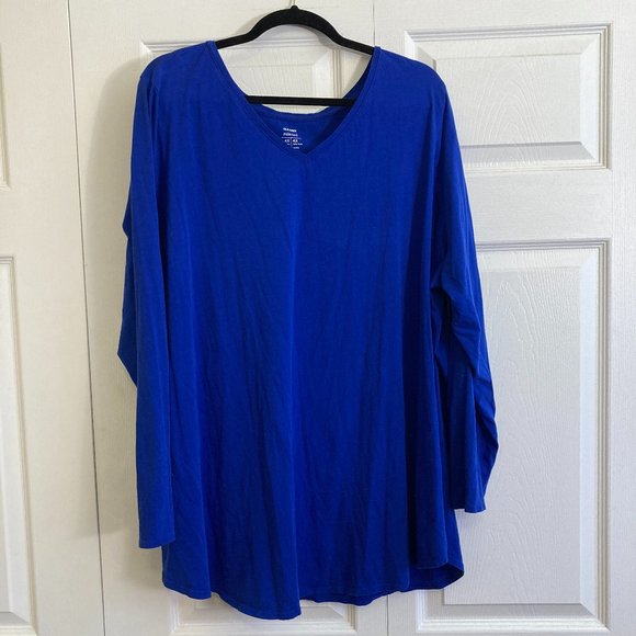 Old Navy Long Sleeve Tee Plus Size Size 4XL Relaxed Knit Blue - Picture 1 of 3